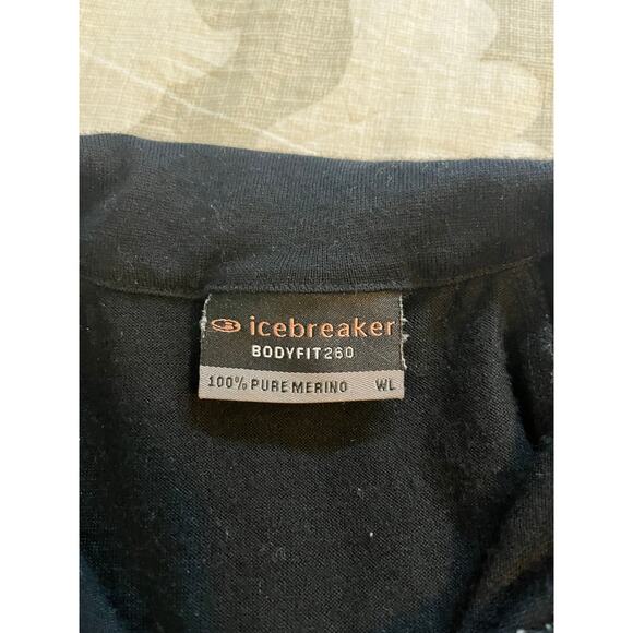 Icebreaker bodyfit 260 merino wool 1/4 zip pullover women’s large - Picture 3 of 9